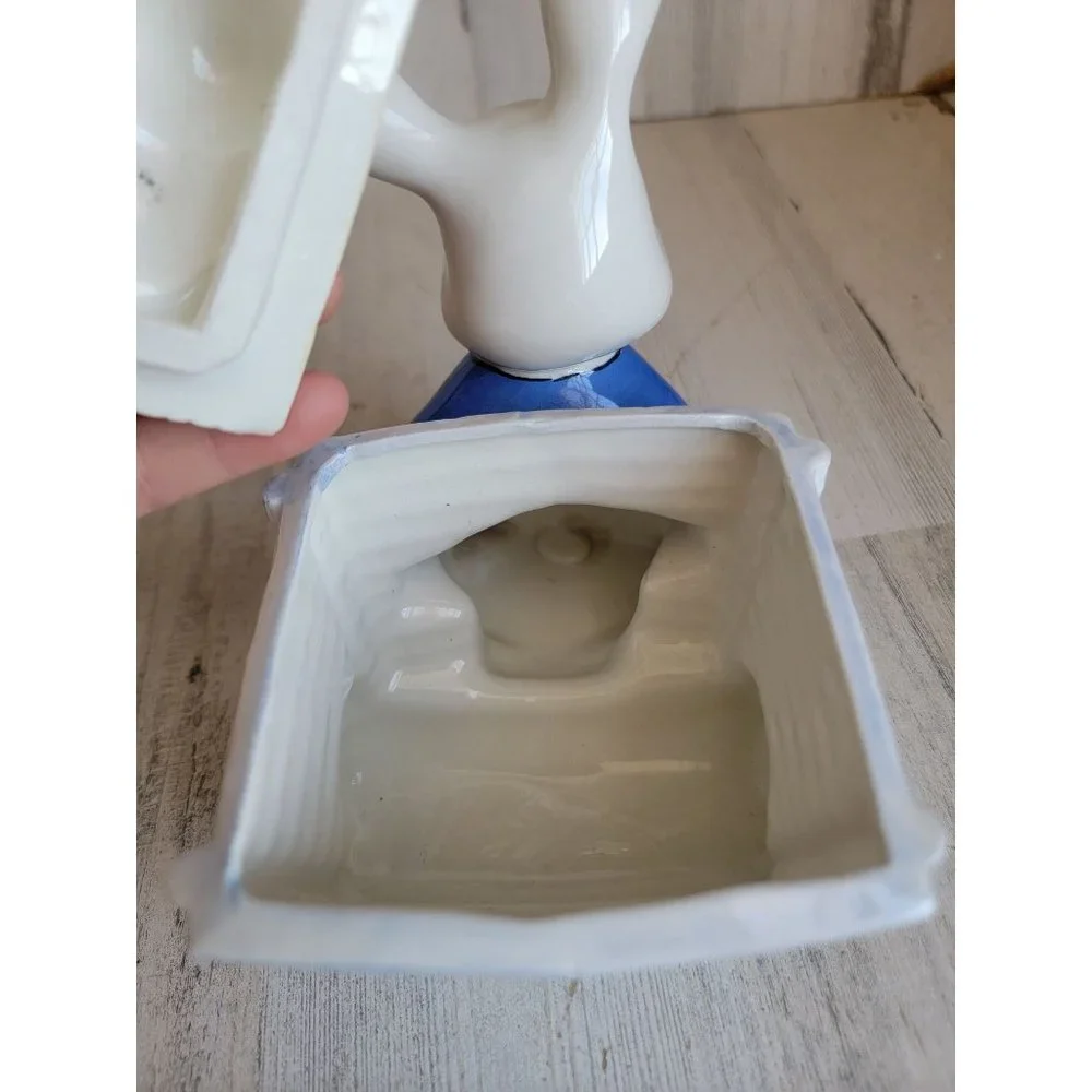 Vintage‎ ceramic Easter Bunny wheelbarrow egg hunt container